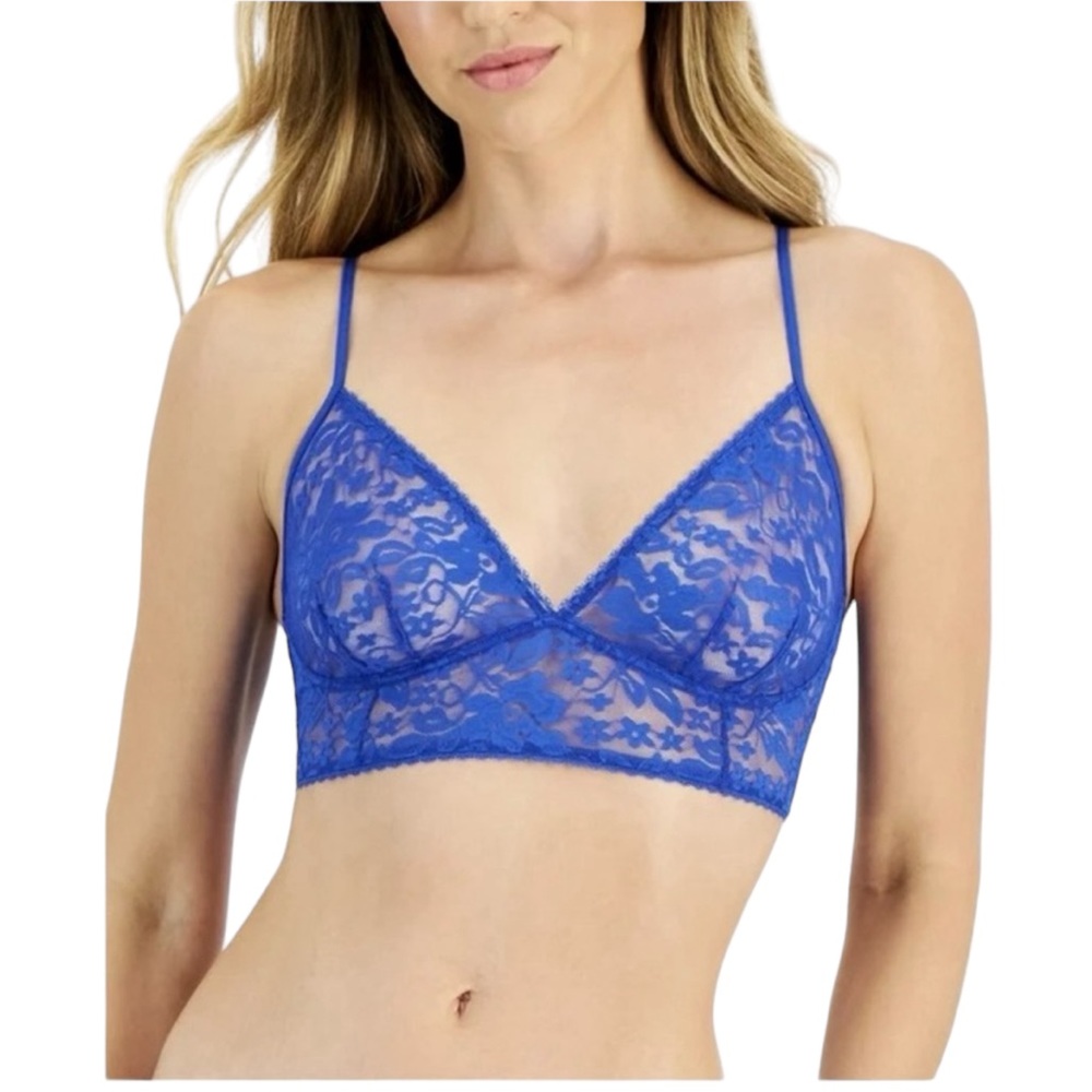 NWT INC International Concepts Women's Lace Bralette Lingerie Deep Cobalt